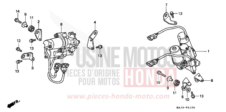 ABS MODULATOR (ST1100AS) for Pan-European ABS CANDY TROPICAL NIGHT PURPLE-U (RP103D) from 1995